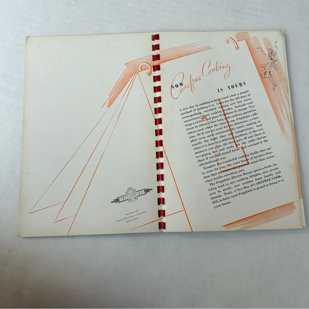 Carefree Cooking With The Frigidaire Electric Range 1937 Vintage Cookbook